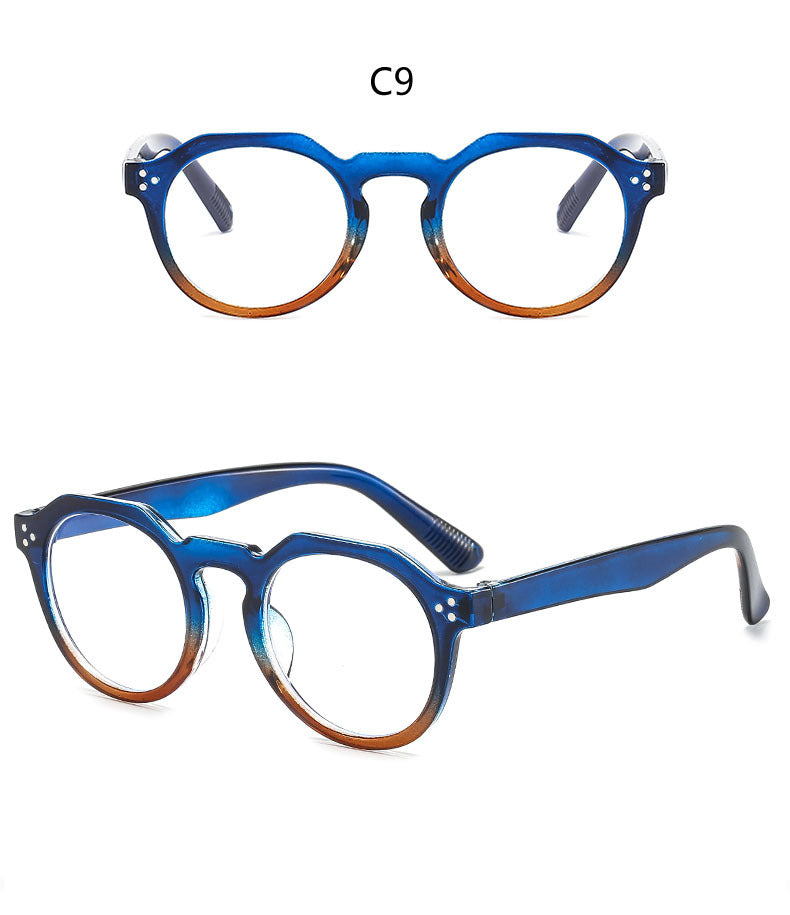 Rice Nail Glasses Frame Jelly Color Fashionable Trendy