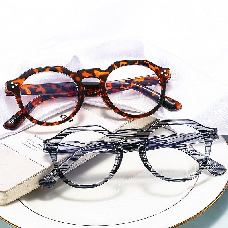 Rice Nail Glasses Frame Jelly Color Fashionable Trendy