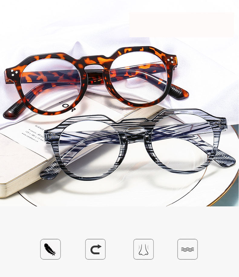 Rice Nail Glasses Frame Jelly Color Fashionable Trendy