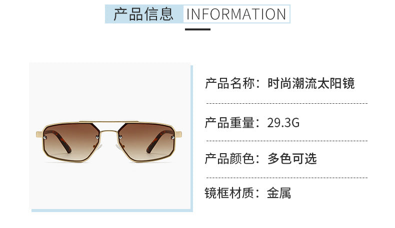 Metal Sunglasses New Trendy Cat-Eye Sunglasses for Men and Women
