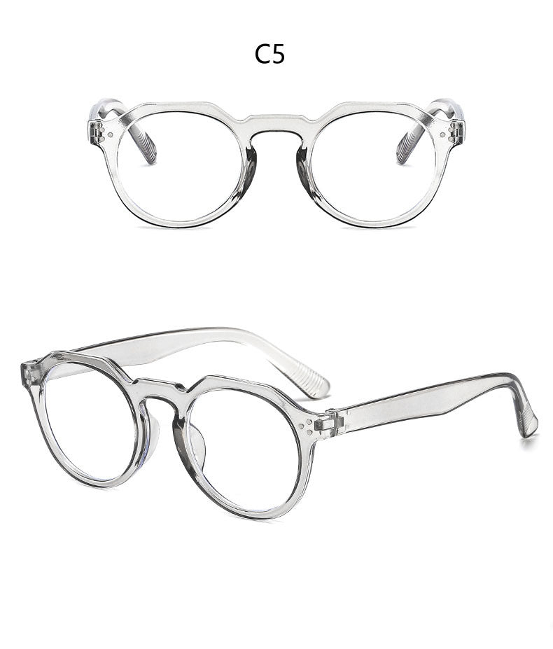 Rice Nail Glasses Frame Jelly Color Fashionable Trendy