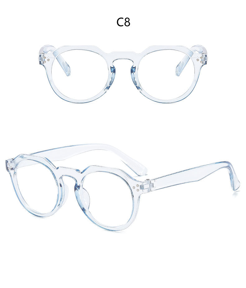 Rice Nail Glasses Frame Jelly Color Fashionable Trendy