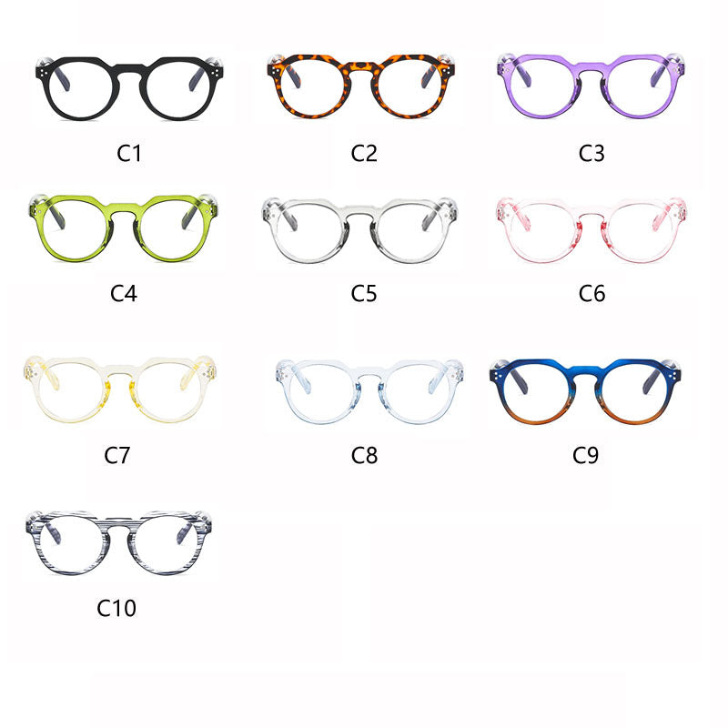 Rice Nail Glasses Frame Jelly Color Fashionable Trendy